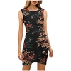 2021 summer european and american new ebay amazon hot selling style sleeveless round neck ladies digital print dress miniinthebox