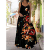2021 summer new style tie-dye 3d printed dress bohemian strapless strapless mopping dress miniinthebox