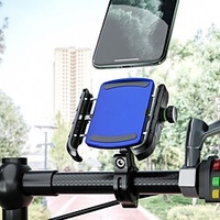 2022 New Aluminum Motorcycle Phone Holder Mount Moto Bicycle Handlebar Bracket Stand for 3-7.0 inch Mobile Phone Rearview Mount miniinthebox