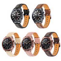 20/22mm Genuine Leather Strap for Samsung Galaxy Watch 3 41mm / Galaxy Watch 3 45mm Smart Wristband