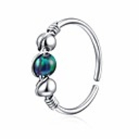 20g nose rings hoop 316l stainless steel cartilage nose hoop for women helix earring (green8mm)