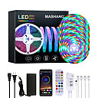20M LED Strip Lights Waterproof RGB LED Light Music Sync 1200LEDs LED Strip 2835 SMD Color Changing LED Strip Light Bluetooth Controller and 24 Key Remote LED Lights for Bedroom Home Party