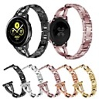 20mm 22mm Diamond Stainless Steel Band for Samsung Galaxy Watch 42mm 46mm Gear Sport S2 Classic S3 Active Strap Metal Wristband