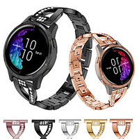 20mm 22mm Diamond Stainless Steel Watch Band for Garmin Vivoactive 4 / Venu / Approach S40 / Forerunner 245 Music / 645 Music / Vivoactive 3 / Vivomove HR Replaceable Bracelet Wrist Strap Wristband miniinthebox