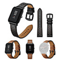 20MM Quick Fit First Layer Genuine Leather Watch Band Strap For Amazfit Bip/GTR 42mm