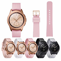 20mm Silicone Band for Samsung Galaxy Watch 42mm Rubber Replacement Bracelet WatchBand Strap for Galaxy Watch 42mm Gold Buckle miniinthebox