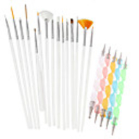 20pcs/Set Nail Kits Lovely Chic Modern Trendy Acrylic Kit Nail Art Tool for Finger Nail Toe Nail Acrylic Brush
