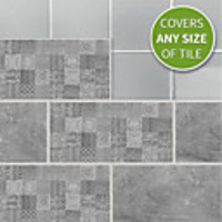 20x10cmx9pcs Gray Cement Brick Wall Stickers Retro Oil-proof Waterproof Tile Wallpaper For Kitchen Bathroom Ground Wall House Decoration