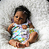 21 inch Reborn Doll Baby Toddler Toy Baby Girl Reborn Baby Doll Harlow Newborn lifelike Hand Made Simulation Floppy Head Cloth Silicone Vinyl with Clothes and Accessories for Girls