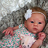 21 inch Reborn Doll Baby Toddler Toy Baby Girl Reborn Baby Doll lifelike Hand Made Simulation Hand Applied Eyelashes Floppy Head Cloth Silicone Vinyl with Clothes and Accessories for Girls