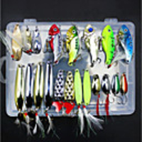 21 pcs Fishing Lures Metal Bait Sinking Bass Trout Pike Sea Fishing Fly Fishing Bait Casting Metal / Ice Fishing / Spinning / Jigging Fishing / Freshwater Fishing / Carp Fishing
