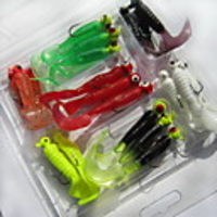 21 pcs Fishing Lures Soft Bait Frog Grub Sinking Bass Trout Pike Sea Fishing Freshwater Fishing Soft Plastic