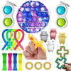 21 pcs Pop Fidget Toys Pluck Sensory Antistress Toy Pack it Kawaii Stress Relief Toy Kids Adults Squishy Push Bubble Anti Stress Toy miniinthebox