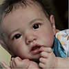 22 inch Reborn Doll Baby Toddler Toy Baby Boy Reborn Baby Doll Saskia lifelike Hand Made Simulation Hand Applied Eyelashes Floppy Head Cloth Silicone Vinyl with Clothes and Accessories for Girls