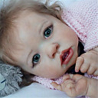22 inch Reborn Doll Baby Toddler Toy Baby Girl Reborn Baby Doll Saskia lifelike Hand Made Simulation Hand Applied Eyelashes Floppy Head Cloth Silicone Vinyl with Clothes and Accessories for Girls