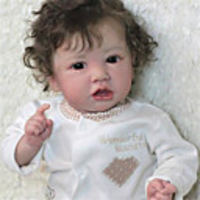 22 inch Reborn Doll Baby Toddler Toy Baby Girl Reborn Baby Doll Saskia lifelike Hand Made Simulation Hand Applied Eyelashes Floppy Head Cloth Silicone Vinyl with Clothes and Accessories for Girls