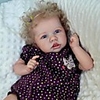 22 inch Reborn Doll Baby Toddler Toy Baby Girl Reborn Baby Doll Saskia lifelike Hand Made Simulation Hand Applied Eyelashes Floppy Head Cloth Silicone Vinyl with Clothes and Accessories for Girls