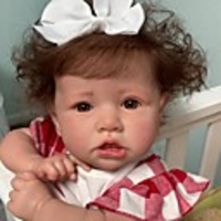 22 inch Reborn Doll Baby Toddler Toy Baby Girl Reborn Baby Doll Saskia lifelike Hand Made Simulation Hand Applied Eyelashes Floppy Head Cloth Silicone Vinyl with Clothes and Accessories for Girls
