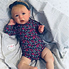22 inch Reborn Doll Baby Toddler Toy Baby Girl Reborn Baby Doll Saskia lifelike Hand Made Simulation Hand Applied Eyelashes Floppy Head Cloth Silicone Vinyl with Clothes and Accessories for Girls
