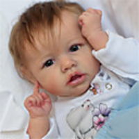 22 inch Reborn Doll Baby Toddler Toy Reborn Baby Doll Saskia lifelike Hand Made Simulation Hand Applied Eyelashes Floppy Head Cloth Silicone Vinyl with Clothes and Accessories for Girls
