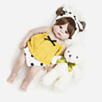 22 inch Reborn Doll Baby Girl Kids / Teen Full Body Silicone with Clothes and Accessories for Girls