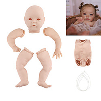 22 inch Reborn Toddler Doll DIY Unpainted Reborn Baby Doll Kit Professional-Painting Kit Baby Boy Baby Girl Suesue Hand Made Floppy Head No Eyelashes,  Hair,  Flesh Color Cloth Silicone Vinyl with