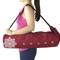 22 L Yoga Mat Bag - Fitness,  Gym Workout,  Pilates Large Capacity,  Waterproof,  Breathable Canvas Black,  Purple,  Red