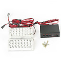 22 LED Flashing Light Panels (White Amber , 2pcs)