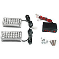 22-LED Flashing Light Panels(White Blue,  2pcs)