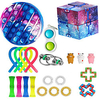 22 pcs Fidget Toys Anti Stress Set Stretchy Strings Push Pop Bubble Gift Pack Adults Children Squishy Sensory Antistress Relief Figet Toys miniinthebox