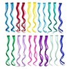 22 Pcs Colored Party Highlights Clip on in Hair Extensions Multi-Colors Hair Streak Synthetic Hairpieces miniinthebox