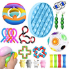 22 pcs Fidget Sensory Toy Set Stress Relief Toys Autism Anxiety Relief Stress Pop Bubble Fidget Toys For Kids Adults miniinthebox