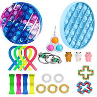 22 pcs Fidget Toys Push Pop Sensory Antistress Toy Pack Squishy Squishmallow Decompression Stress Reliver Toy For Adults Kids miniinthebox