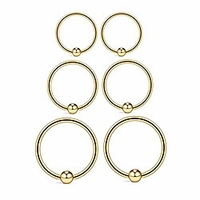 22g sterling silver small hoop earrings set 14k gold plated ball bead hoop cartilage earrings helix tragus lip nose body piercing rings for women men girls,  8mm 10mm 12mm (gold:8/10/12mm)