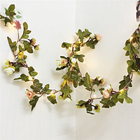 2.2M Led Rose Flower Fairy String Holiday Lights AA Battery Powered Valentine