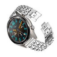 22mm Denim Stainless Steel Band Strap for HuaWei Watch GT Smart Watch Metal Replacement Bracelet Belt Watch Band