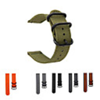 22mm Fashion Watch Band Nylon Strap Black 3 Rings Buckle For Huawei GT2e / GT / GT 2 46mm / Watch2 pro / Honor MagicWatch 2 46MM / Honor Magic Modern Buckle Nylon Wrist Strap
