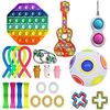 23 pcs Fidget Sensory Toy Set Stress Relief Toys Autism Anxiety Relief Stress Pop Bubble Fidget Sensory Toy For Kids Adults miniinthebox