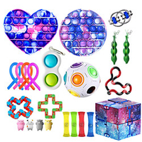23 pcs Fidget Toys Anti Stress Toy Stretchy Strings Mesh Marble Relief Gift For Adults Children Sensory Antistress Relief Toys miniinthebox