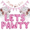 23pcs/set pet party decoration kit dog cat lets pawty balloons birthday banners party supplies