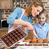24 Cavity Chocolate Molds Bakeware Cake Molds Ice Cube Tray Square Circle Shaped Eco-friendly Silicone Mold miniinthebox
