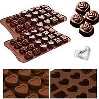 24 Grids Silicone Baking Mold for Rose Love Bow Shaped Chocolate Cake Jelly Pudding Multiple Shape Candy Form Cake DIY Kitchen Baking Tools miniinthebox