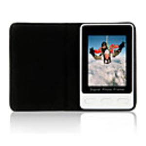 2.4-inch LCD Display Pocket Size Digital Photo Frame with Leather Case