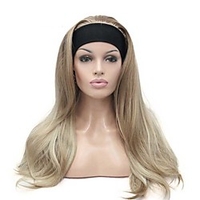 24 Long Straight Blonde Synthetic Wig HEADBAND Hair Wigs miniinthebox