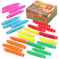 24 pack Fidget Pop Tube Toys for Kids and Adults,  Pipe Sensory Tools for Stress and Anxiety Relief,  Cool Bendable Multi-Color Stimming Toys Great as Gift,  Party Favors,  and Prizes for Fidgeters miniinthebox