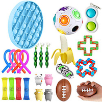 24 pcs Fidget Toys Anti Stress Set Stretchy Strings Pop It Popit Gift Pack Adults Children Squishy Sensory Antistress Relief Figet Toys miniinthebox