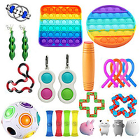 24 pcs Fidget Toys Anti Stress Toy Stretchy Strings Mesh Marble Relief Gift For Adults Children Sensory Antistress Relief Toys miniinthebox