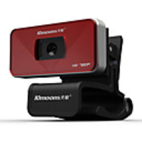 24.0 Megapixel Clip-On Webcam with Microphone (1280 x 720,  30fps,  Red)