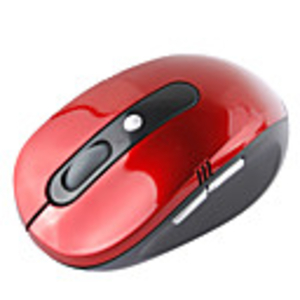 2.4GHz Wireless Mouse with Back/Forward Button on Sides - Red