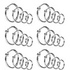 24pcs 20g stainless steel nose rings hoop cartilage helix ear piercing tragus body jewelry (b: 24pcs silver-tone)